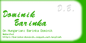 dominik barinka business card